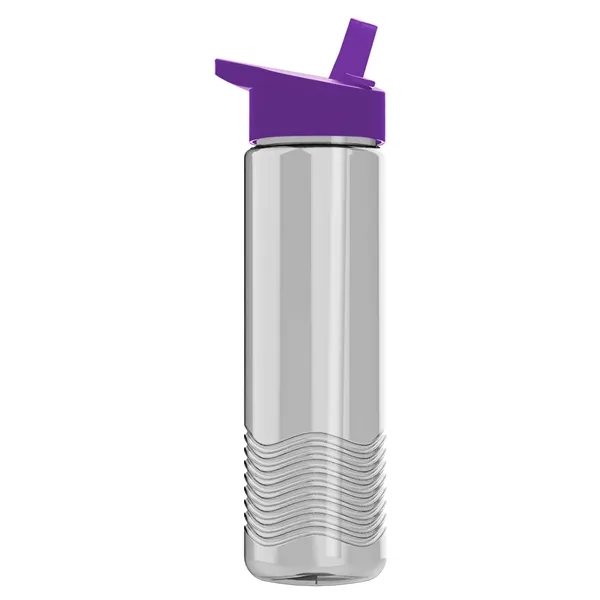 New Slim Cylinder Wave Design 24 Oz Wave Bottle With Flip... from ASI 40480 Koozie Group