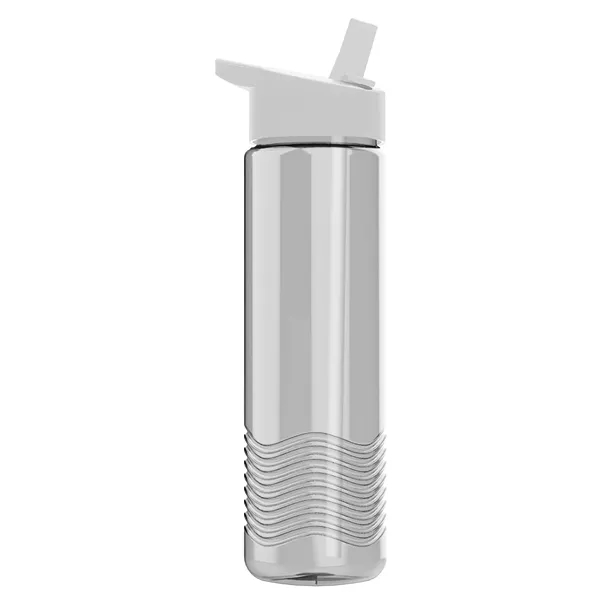 New Slim Cylinder Wave Design 24 Oz Wave Bottle With Flip... from ASI 40480 Koozie Group