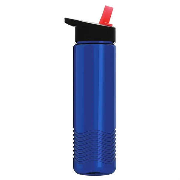 New Slim Cylinder Wave Design 24 Oz Wave Bottle With Flip... from ASI 40480 Koozie Group
