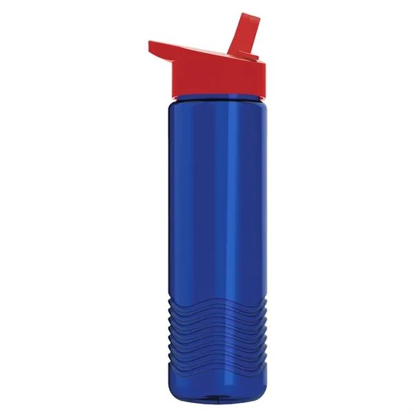 New Slim Cylinder Wave Design 24 Oz Wave Bottle With Flip... from ASI 40480 Koozie Group