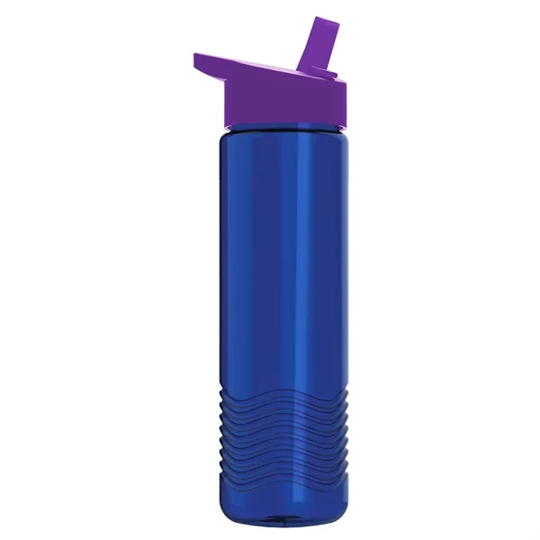 New Slim Cylinder Wave Design 24 Oz Wave Bottle With Flip... from ASI 40480 Koozie Group