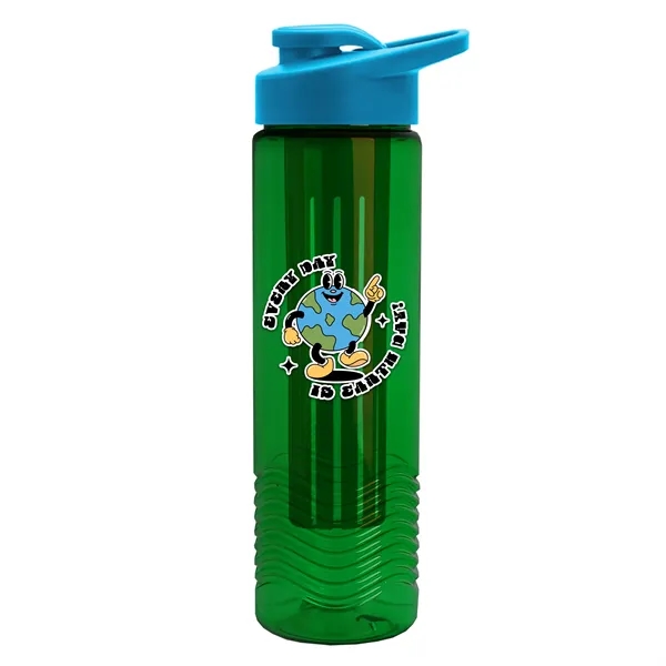 Wave 24 oz. Slim Cylinder Wave Design with Drink thru lid... from ASI 40480 Koozie Group