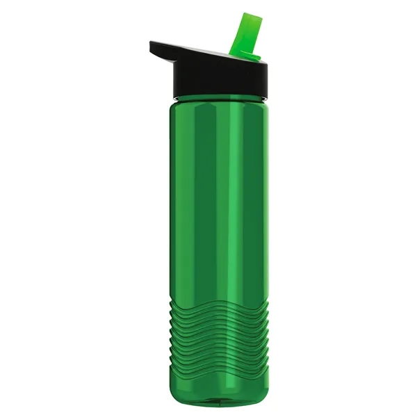 New Slim Cylinder Wave Design 24 Oz Wave Bottle With Flip... from ASI 40480 Koozie Group