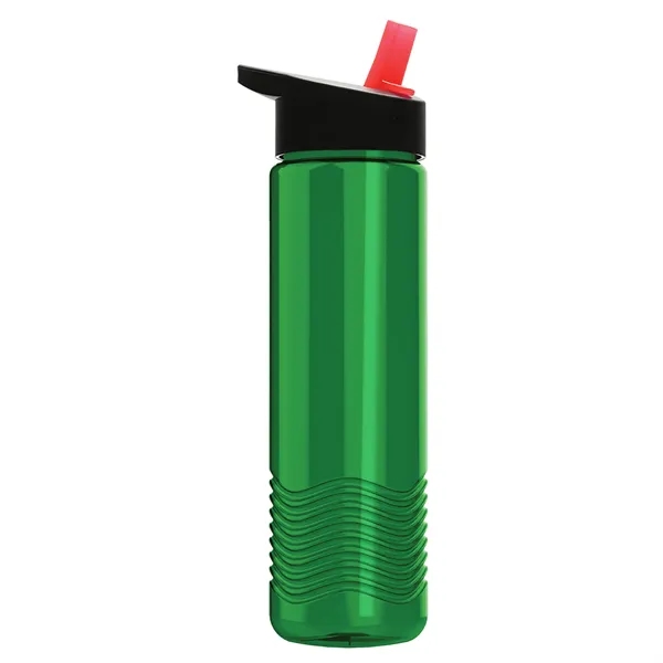 New Slim Cylinder Wave Design 24 Oz Wave Bottle With Flip... from ASI 40480 Koozie Group
