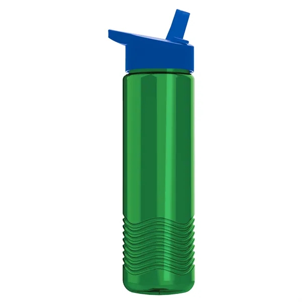 New Slim Cylinder Wave Design 24 Oz Wave Bottle With Flip... from ASI 40480 Koozie Group