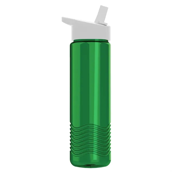New Slim Cylinder Wave Design 24 Oz Wave Bottle With Flip... from ASI 40480 Koozie Group