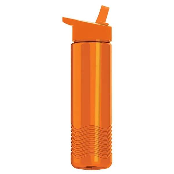 New Slim Cylinder Wave Design 24 Oz Wave Bottle With Flip... from ASI 40480 Koozie Group