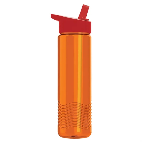 New Slim Cylinder Wave Design 24 Oz Wave Bottle With Flip... from ASI 40480 Koozie Group