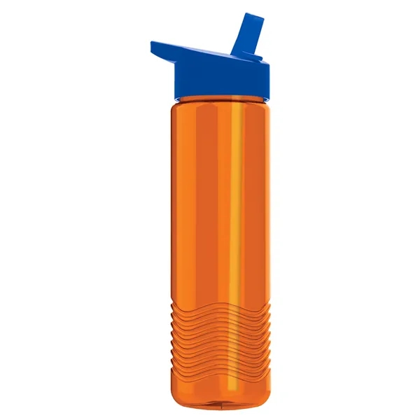 New Slim Cylinder Wave Design 24 Oz Wave Bottle With Flip... from ASI 40480 Koozie Group