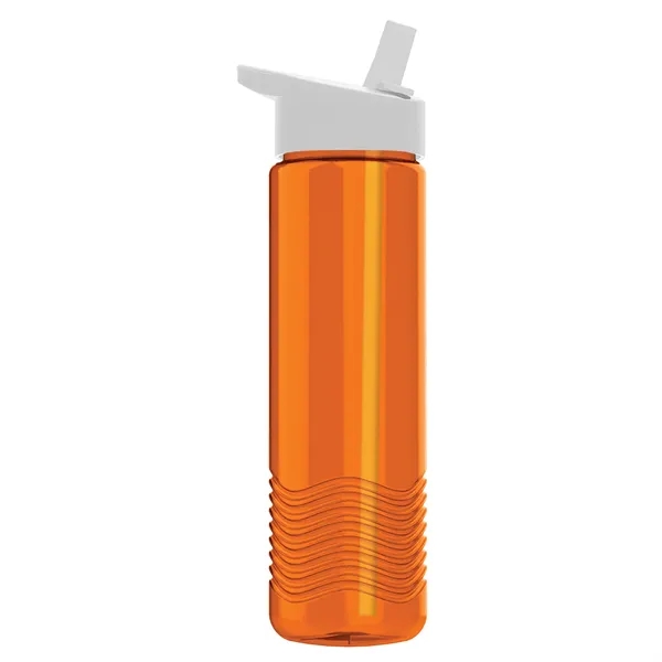 New Slim Cylinder Wave Design 24 Oz Wave Bottle With Flip... from ASI 40480 Koozie Group