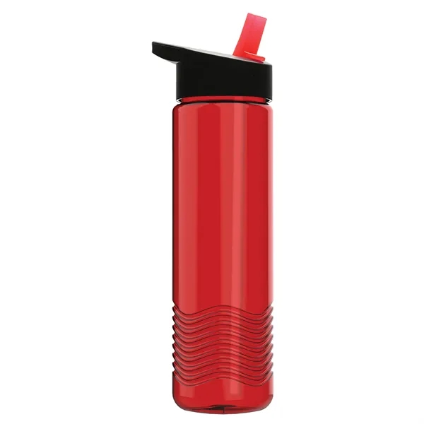 New Slim Cylinder Wave Design 24 Oz Wave Bottle With Flip... from ASI 40480 Koozie Group