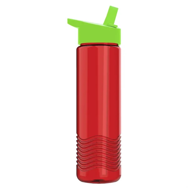 New Slim Cylinder Wave Design 24 Oz Wave Bottle With Flip... from ASI 40480 Koozie Group