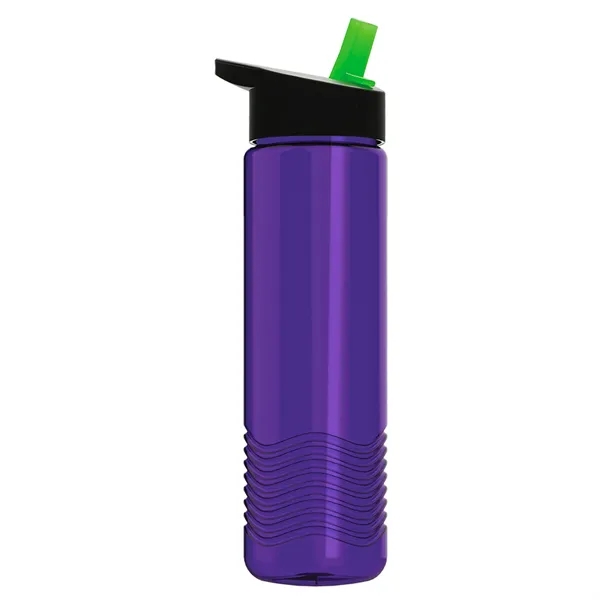 New Slim Cylinder Wave Design 24 Oz Wave Bottle With Flip... from ASI 40480 Koozie Group