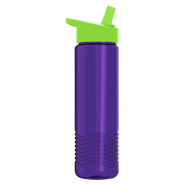 New Slim Cylinder Wave Design 24 Oz Wave Bottle With Flip... from ASI 40480 Koozie Group