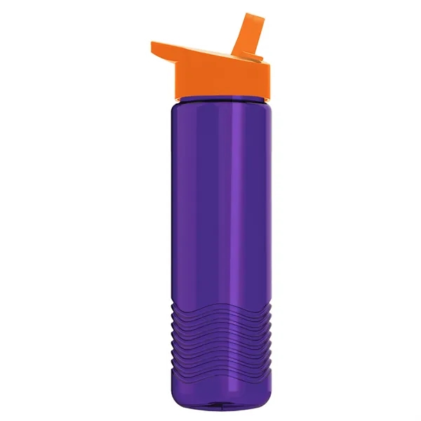 New Slim Cylinder Wave Design 24 Oz Wave Bottle With Flip... from ASI 40480 Koozie Group