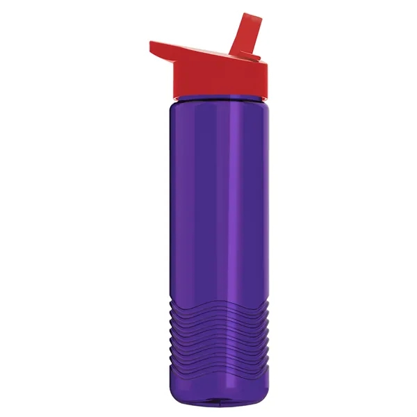 New Slim Cylinder Wave Design 24 Oz Wave Bottle With Flip... from ASI 40480 Koozie Group