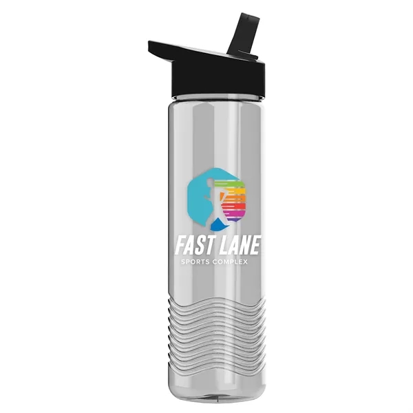 New Slim Cylinder Wave Design 24 Oz Wave Bottle With Flip... from ASI 40480 Koozie Group