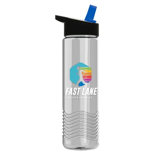 New Slim Cylinder Wave Design 24 Oz Wave Bottle With Flip... from ASI 40480 Koozie Group