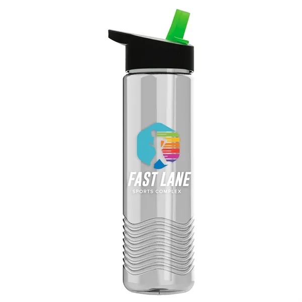 New Slim Cylinder Wave Design 24 Oz Wave Bottle With Flip... from ASI 40480 Koozie Group