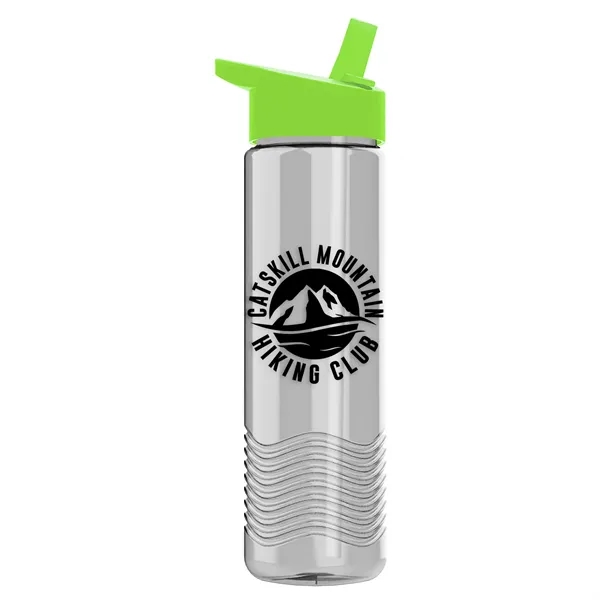 New Slim Cylinder Wave Design 24 Oz Wave Bottle With Flip... from ASI 40480 Koozie Group