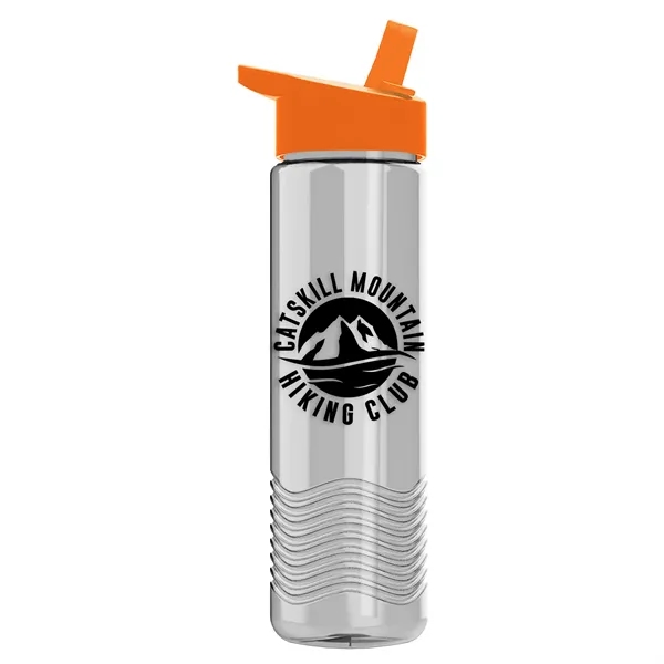 New Slim Cylinder Wave Design 24 Oz Wave Bottle With Flip... from ASI 40480 Koozie Group