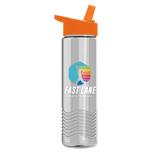 New Slim Cylinder Wave Design 24 Oz Wave Bottle With Flip... from ASI 40480 Koozie Group