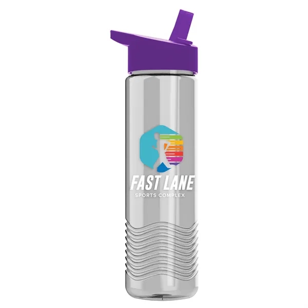 New Slim Cylinder Wave Design 24 Oz Wave Bottle With Flip... from ASI 40480 Koozie Group