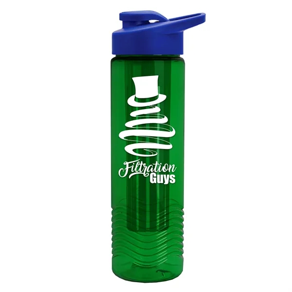 Wave 24 oz. Slim Cylinder Wave Design with Drink thru lid... from ASI 40480 Koozie Group