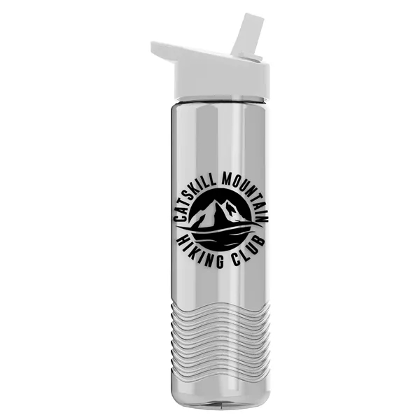 New Slim Cylinder Wave Design 24 Oz Wave Bottle With Flip... from ASI 40480 Koozie Group