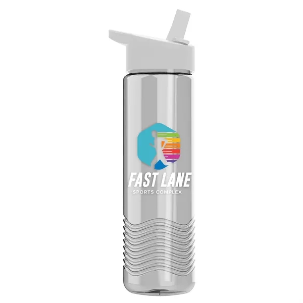 New Slim Cylinder Wave Design 24 Oz Wave Bottle With Flip... from ASI 40480 Koozie Group