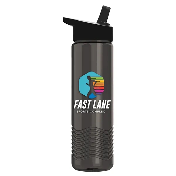 New Slim Cylinder Wave Design 24 Oz Wave Bottle With Flip... from ASI 40480 Koozie Group