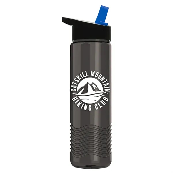 New Slim Cylinder Wave Design 24 Oz Wave Bottle With Flip... from ASI 40480 Koozie Group