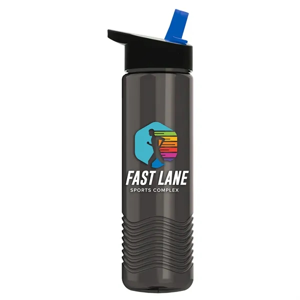 New Slim Cylinder Wave Design 24 Oz Wave Bottle With Flip... from ASI 40480 Koozie Group