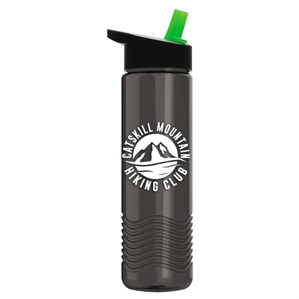 New Slim Cylinder Wave Design 24 Oz Wave Bottle With Flip... from ASI 40480 Koozie Group