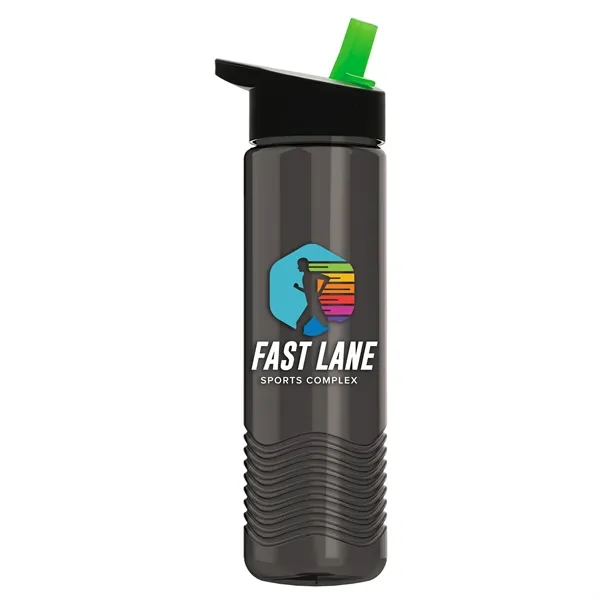 New Slim Cylinder Wave Design 24 Oz Wave Bottle With Flip... from ASI 40480 Koozie Group
