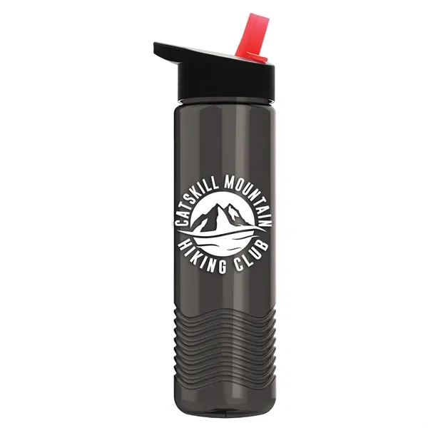 New Slim Cylinder Wave Design 24 Oz Wave Bottle With Flip... from ASI 40480 Koozie Group