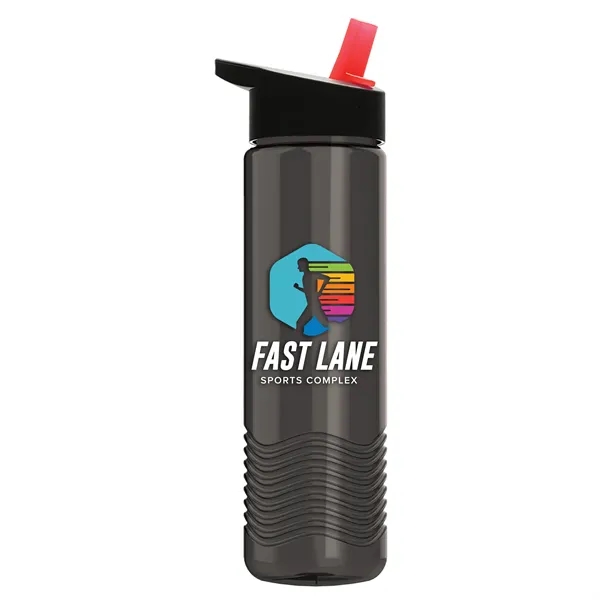 New Slim Cylinder Wave Design 24 Oz Wave Bottle With Flip... from ASI 40480 Koozie Group