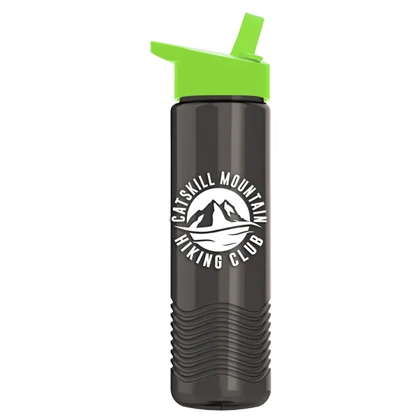 New Slim Cylinder Wave Design 24 Oz Wave Bottle With Flip... from ASI 40480 Koozie Group