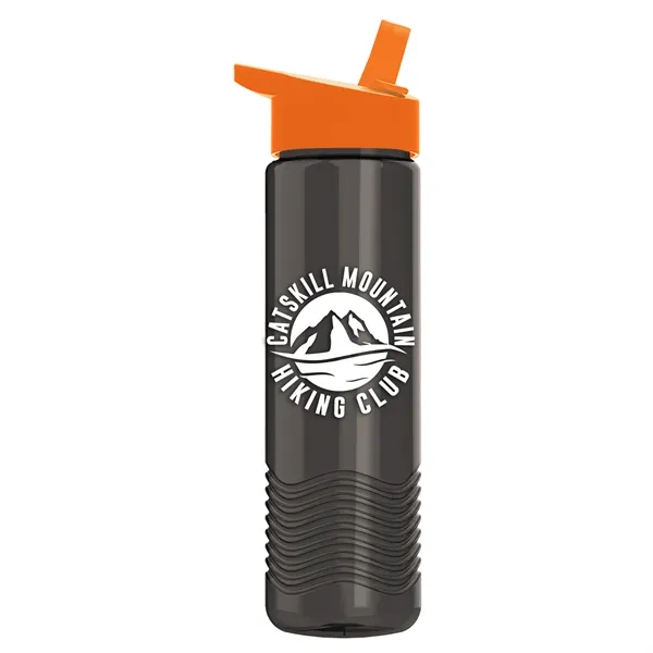 New Slim Cylinder Wave Design 24 Oz Wave Bottle With Flip... from ASI 40480 Koozie Group
