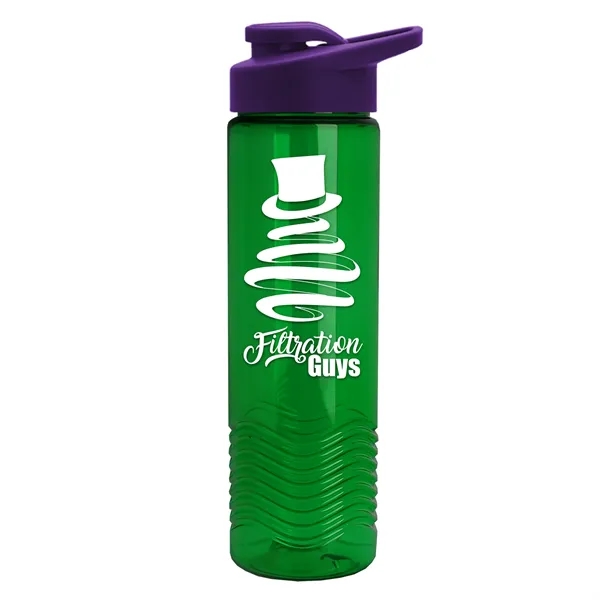 Wave 24 oz. Slim Cylinder Wave Design with Drink thru lid... from ASI 40480 Koozie Group