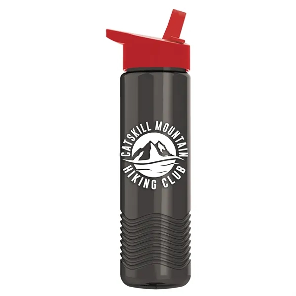 New Slim Cylinder Wave Design 24 Oz Wave Bottle With Flip... from ASI 40480 Koozie Group