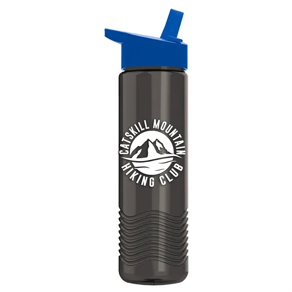 New Slim Cylinder Wave Design 24 Oz Wave Bottle With Flip... from ASI 40480 Koozie Group