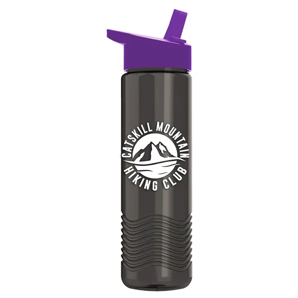 New Slim Cylinder Wave Design 24 Oz Wave Bottle With Flip... from ASI 40480 Koozie Group
