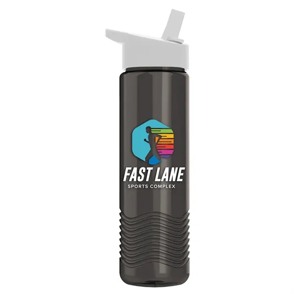New Slim Cylinder Wave Design 24 Oz Wave Bottle With Flip... from ASI 40480 Koozie Group