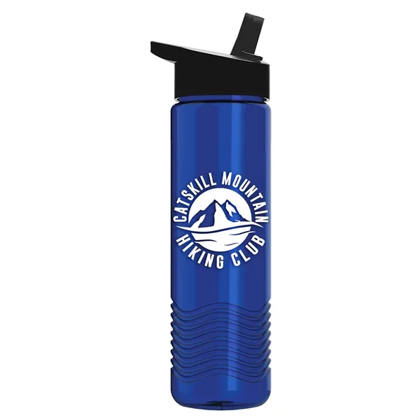 New Slim Cylinder Wave Design 24 Oz Wave Bottle With Flip... from ASI 40480 Koozie Group