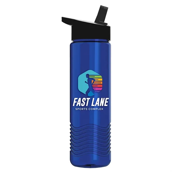 New Slim Cylinder Wave Design 24 Oz Wave Bottle With Flip... from ASI 40480 Koozie Group