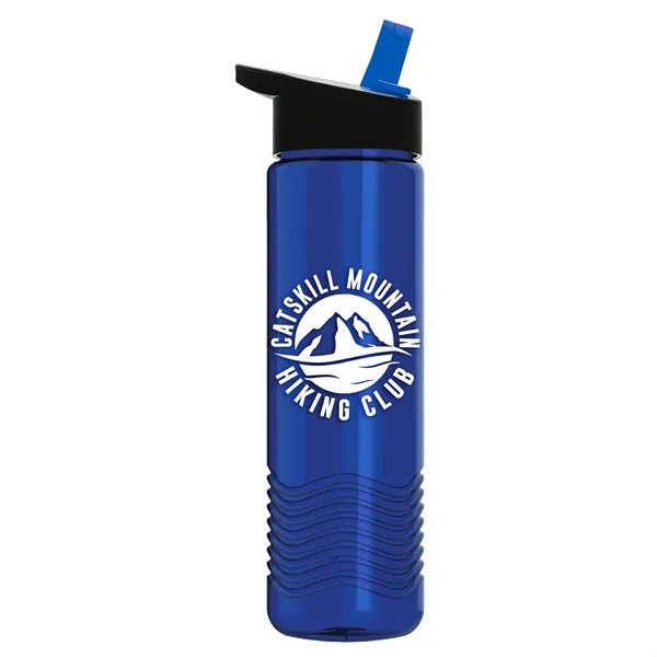 New Slim Cylinder Wave Design 24 Oz Wave Bottle With Flip... from ASI 40480 Koozie Group