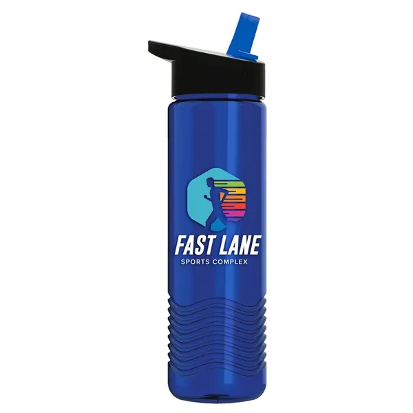 New Slim Cylinder Wave Design 24 Oz Wave Bottle With Flip... from ASI 40480 Koozie Group