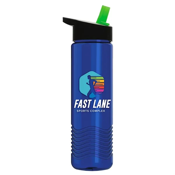 New Slim Cylinder Wave Design 24 Oz Wave Bottle With Flip... from ASI 40480 Koozie Group
