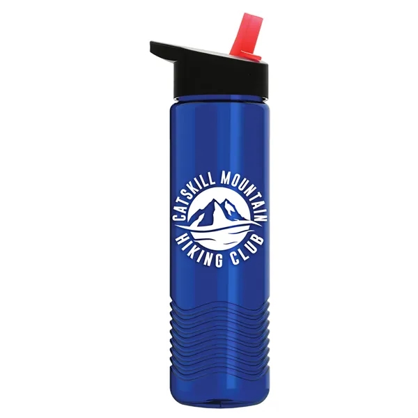 New Slim Cylinder Wave Design 24 Oz Wave Bottle With Flip... from ASI 40480 Koozie Group